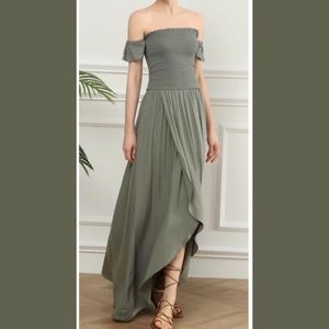 Young fabulous broke Frieda olive tie dye dress.